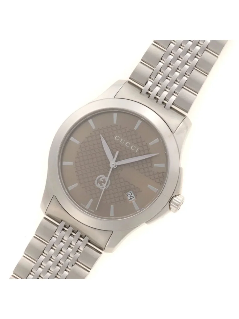 Gucci G-Timeless 126.4 Stainless Steel Brown Watch